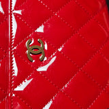 Chanel Quilted Patent Leather Wallet On Chain Crossbody Bag