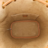 MCM Monogram Visetos Aren Drawstring Bucket Crossbody Bag