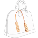 Vachetta Doppelte Quaste / Tassel Fringe Taschenanhänger - vintageandkickz