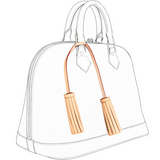 Vachetta Doppelte Quaste / Tassel Fringe Taschenanhänger - vintageandkickz