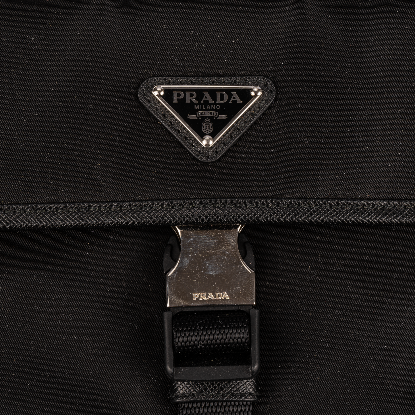 Prada Nylon Triangle Clutch Bag