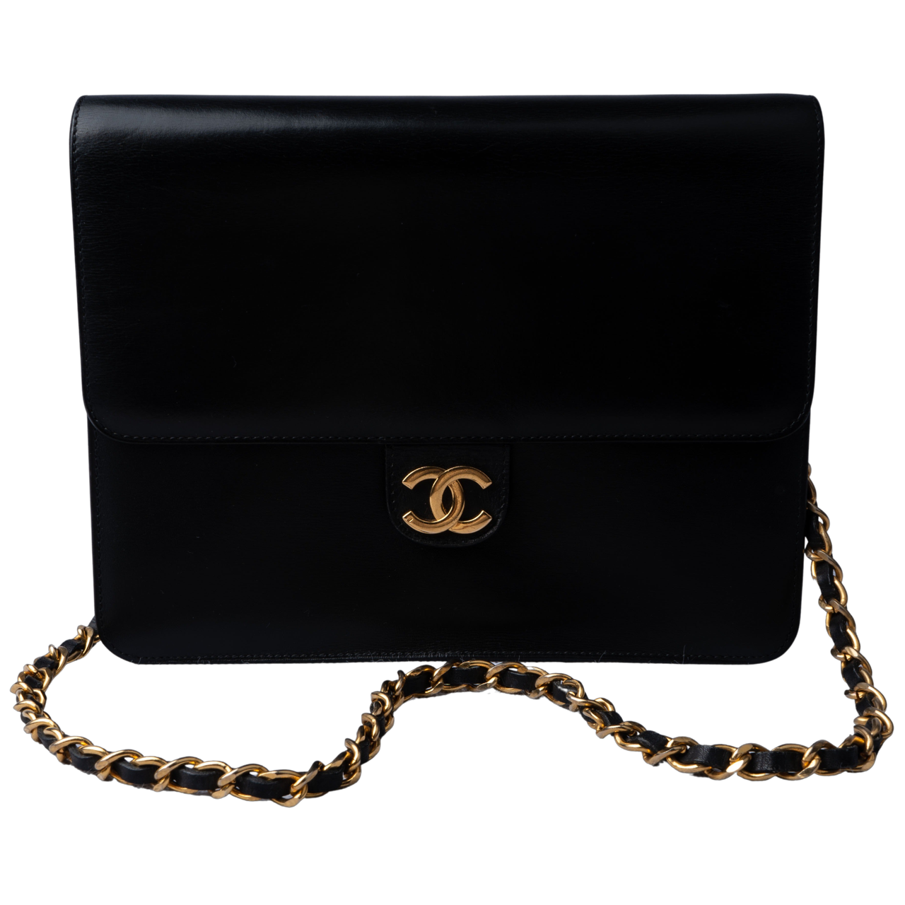 Chanel Calf Leather 24K Gold Single Flap Bag