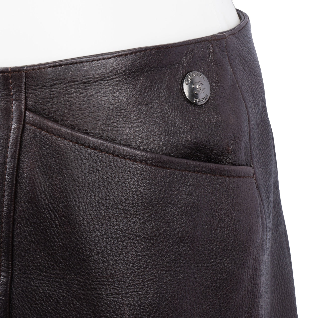 Chanel Deerskin Leather Skirt
