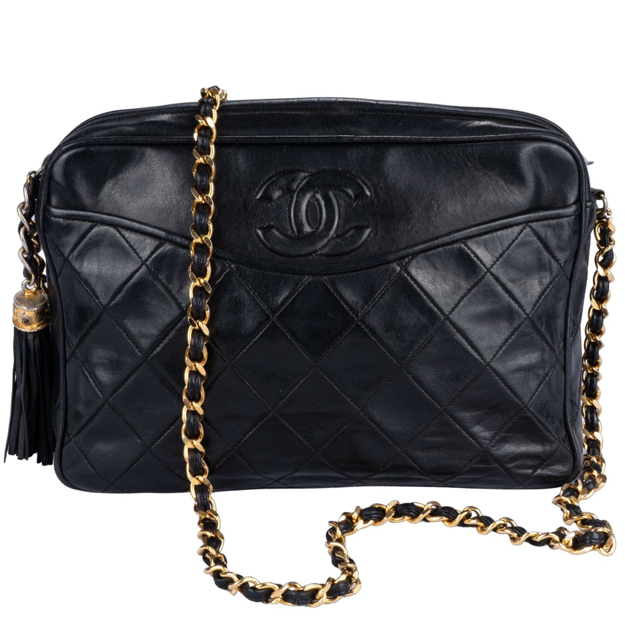 Chanel Quilted Lambskin Camera Crossbody Bag