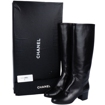 Chanel Lambskin CC Boots (36,5)